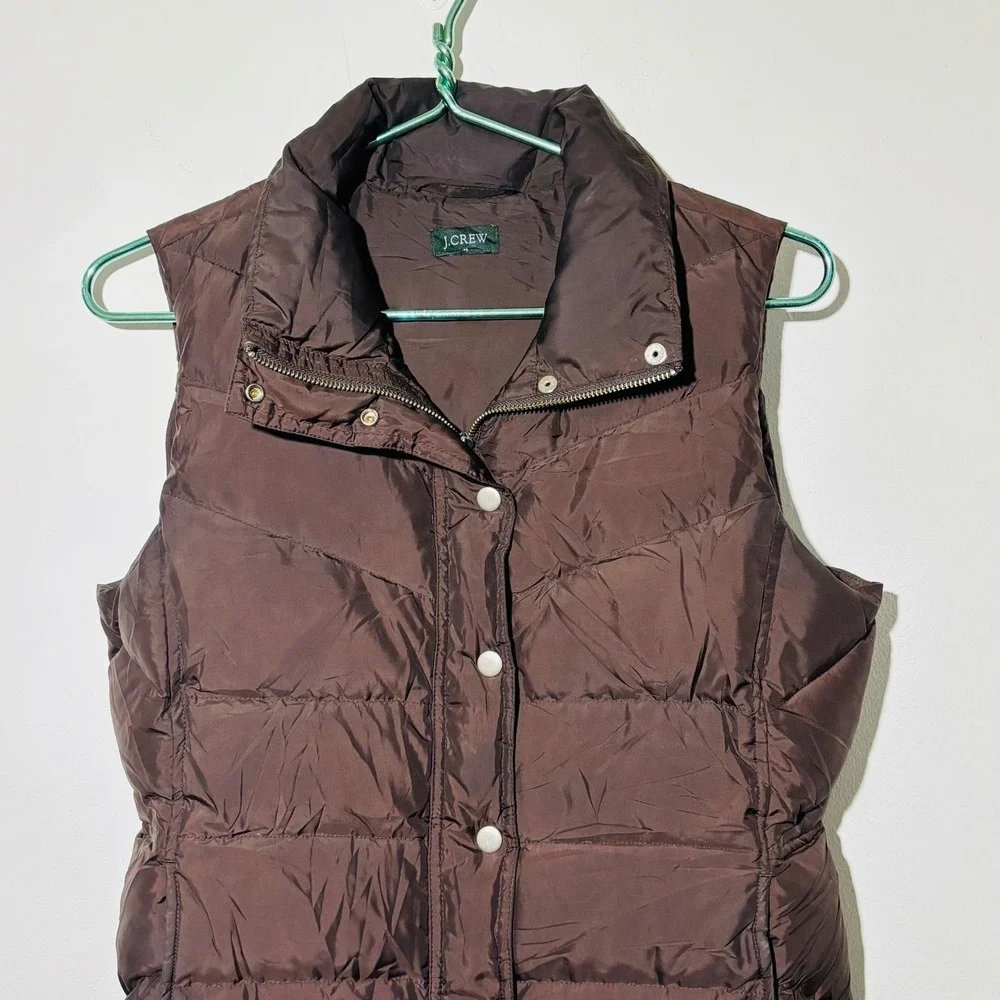 J. Crew Brown Puffer Vest Women's Jacket | Size Small‎